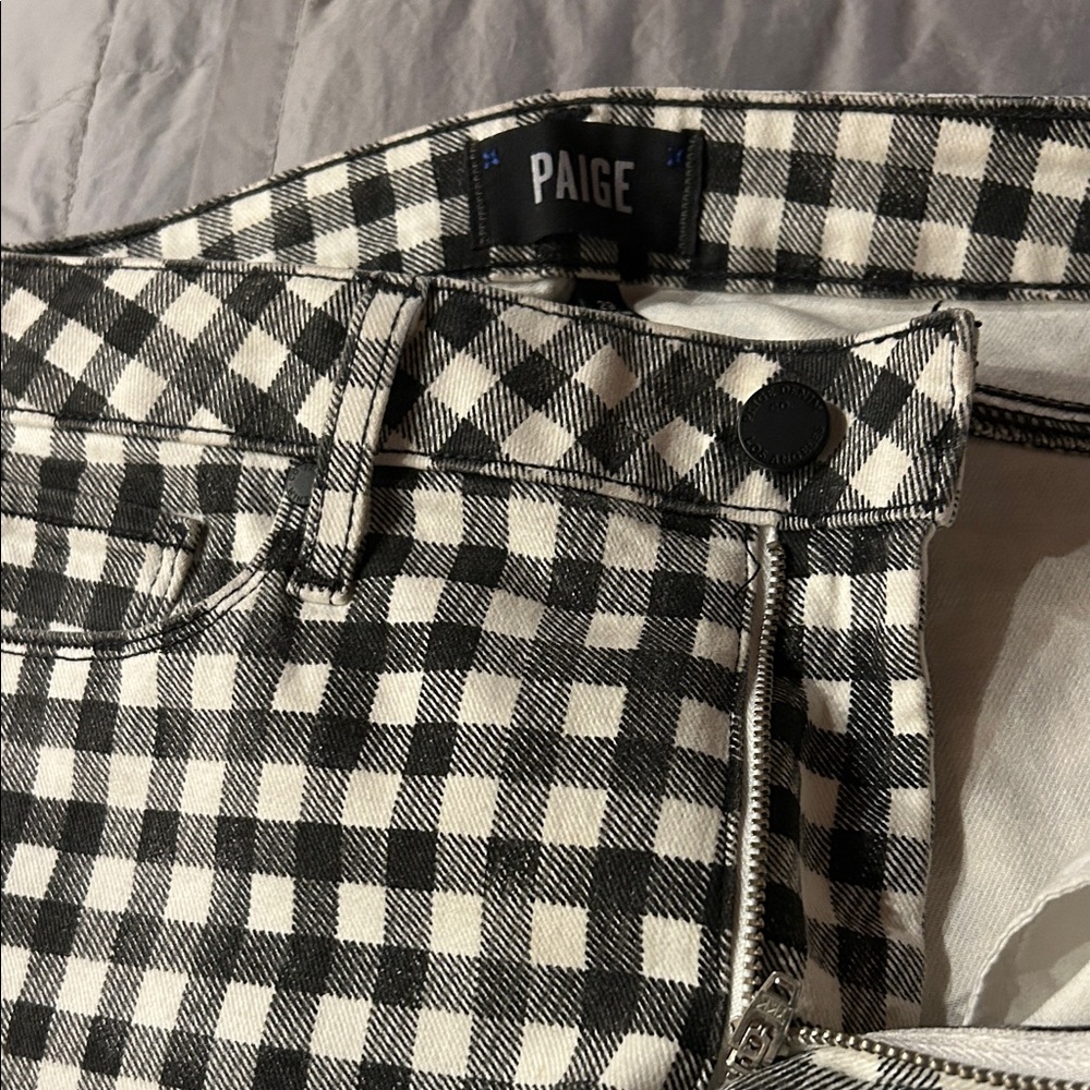 PAIGE Monochrome Checkered Trousers